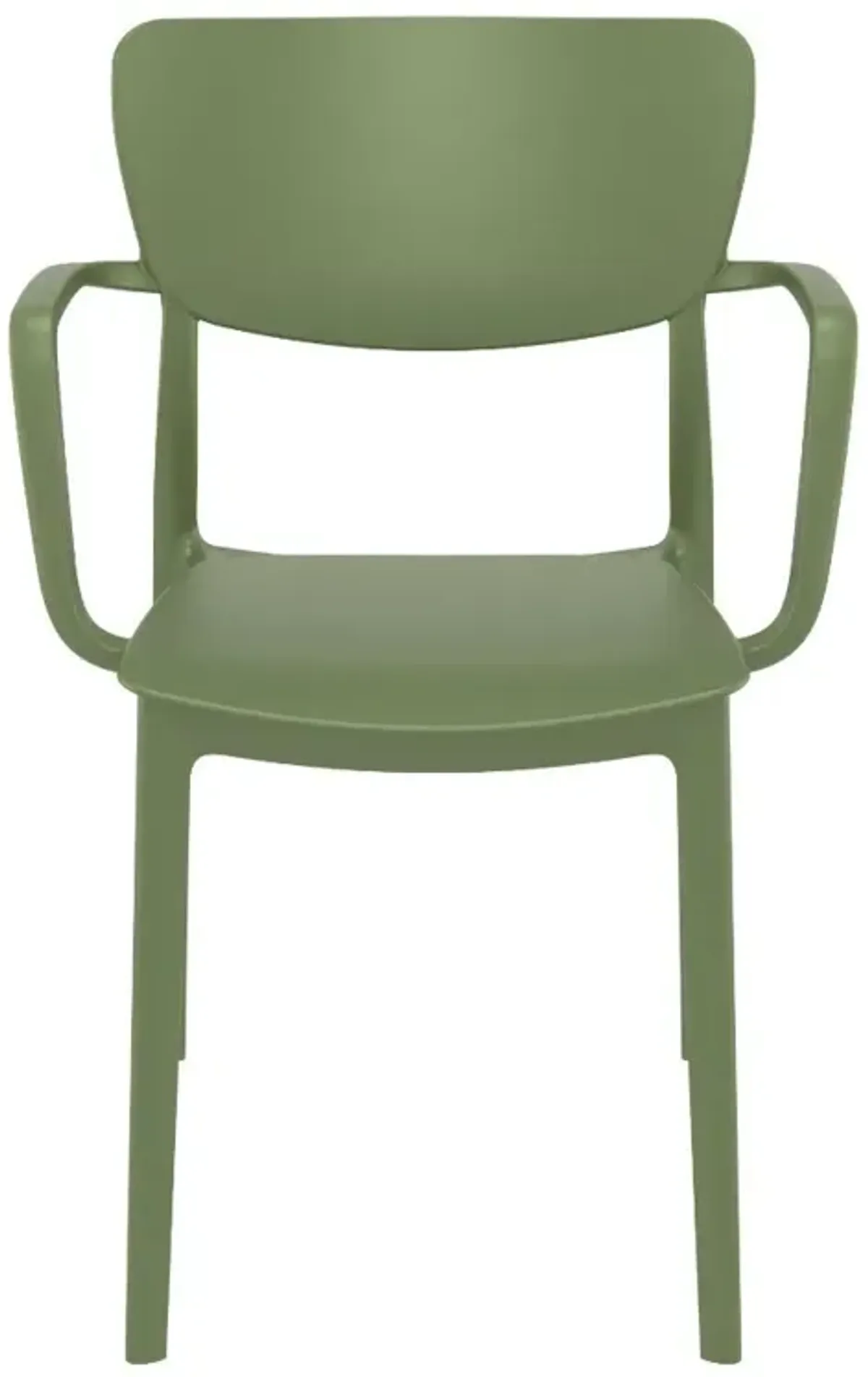 Compamia Lisa Outdoor Dining Arm Chair Olive Green