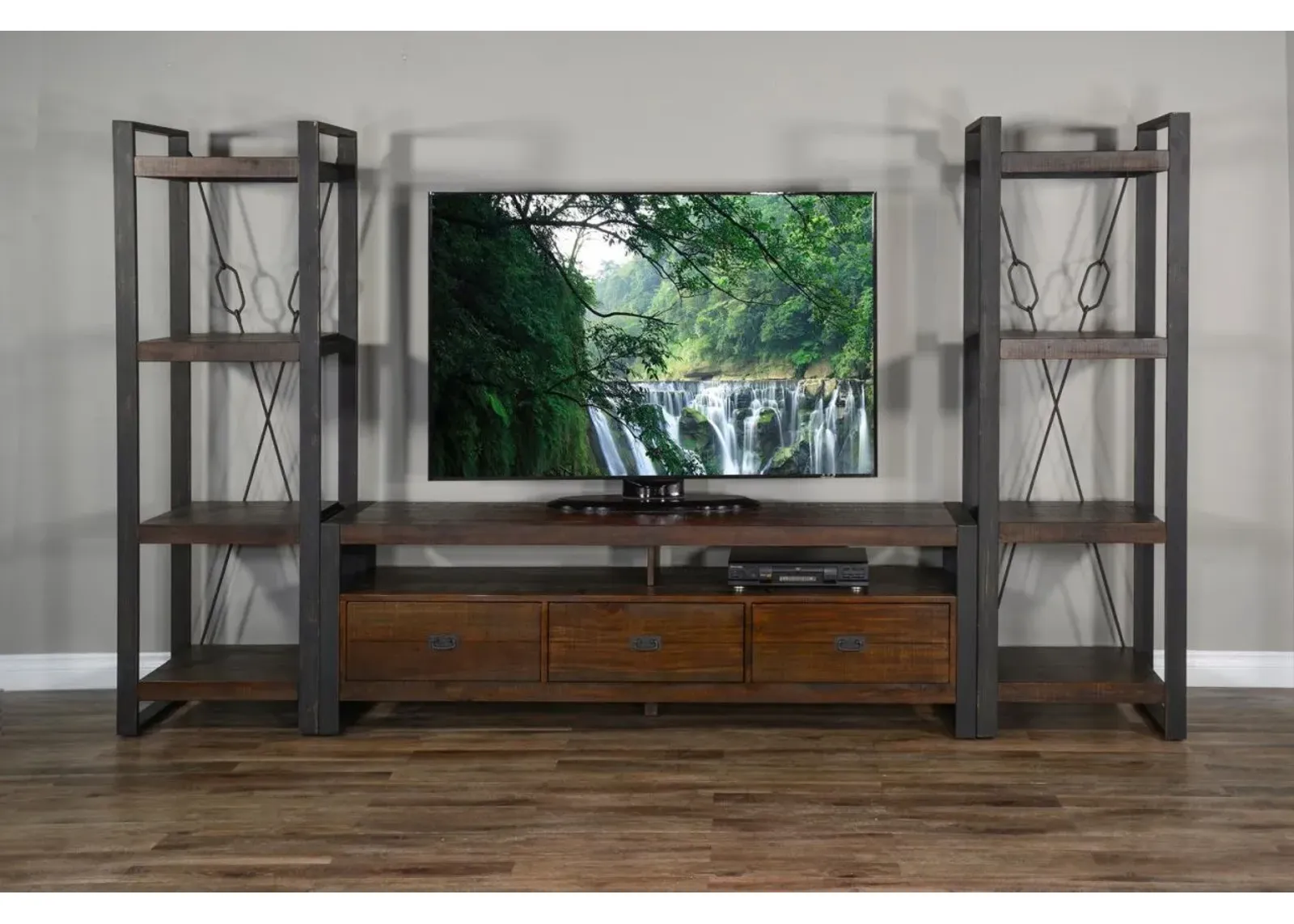 Sunny Designs Homestead Tobacco Leaf 78 Inch TV Stand Console