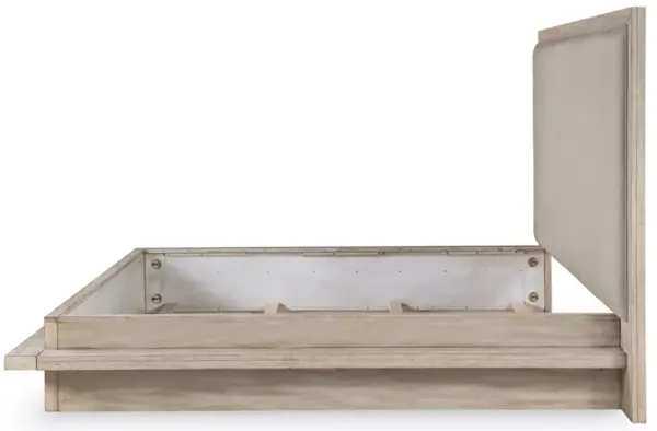 Legacy Classic Complete Upholstered Bed King Light Oak Finish Westwood Light