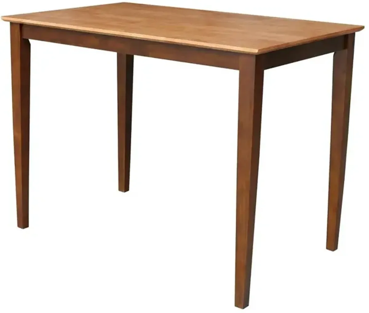 John Thomas Dining Essentials 30 Inch X48 Inch Square Table Top with 36 Inch Shaker Legs in Cinnamon/Espresso