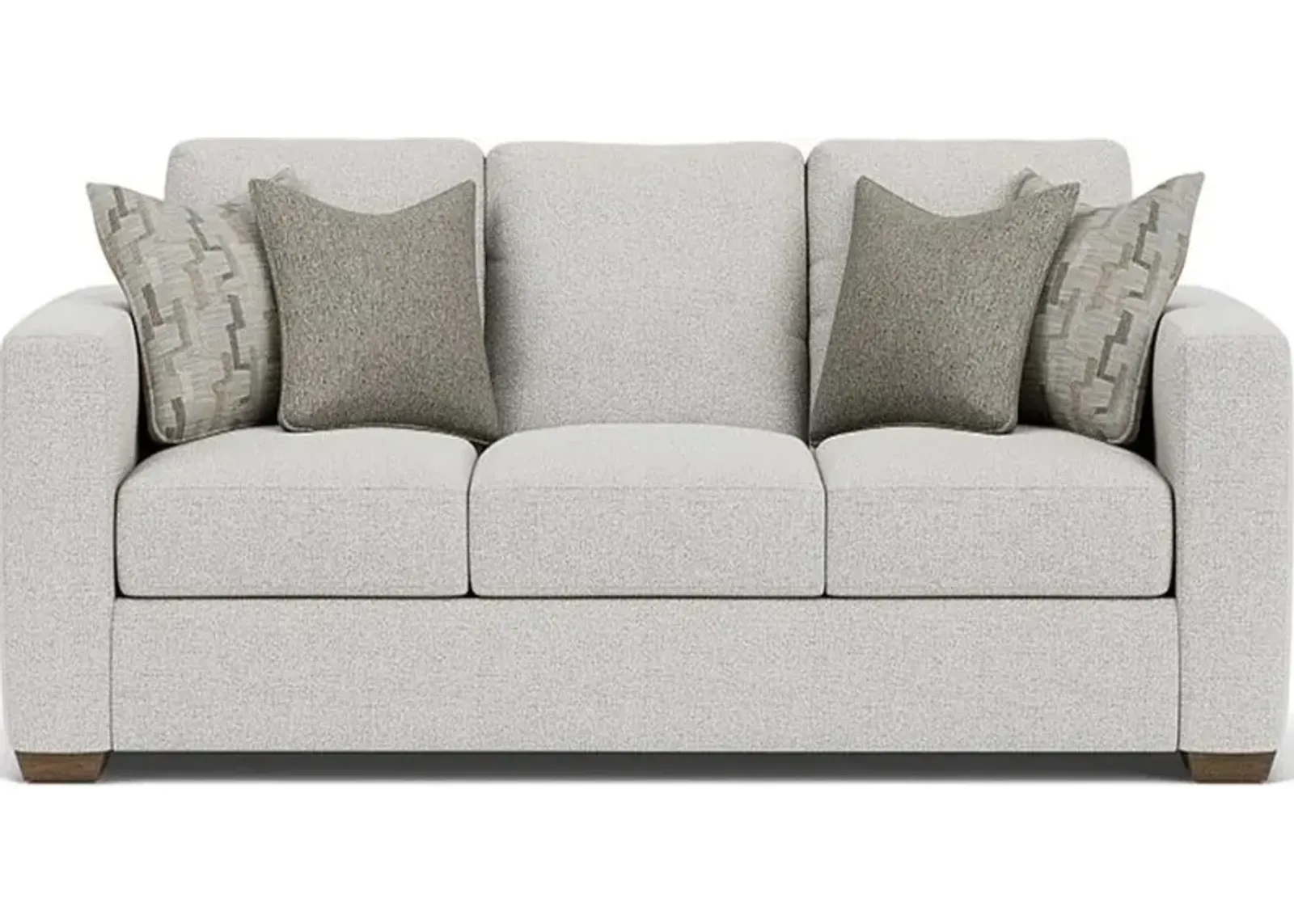 Flexsteel Collins Silver Glacier Three-Cushion Sofa