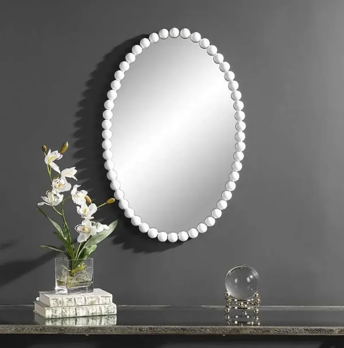 Uttermost Serna White Mirror