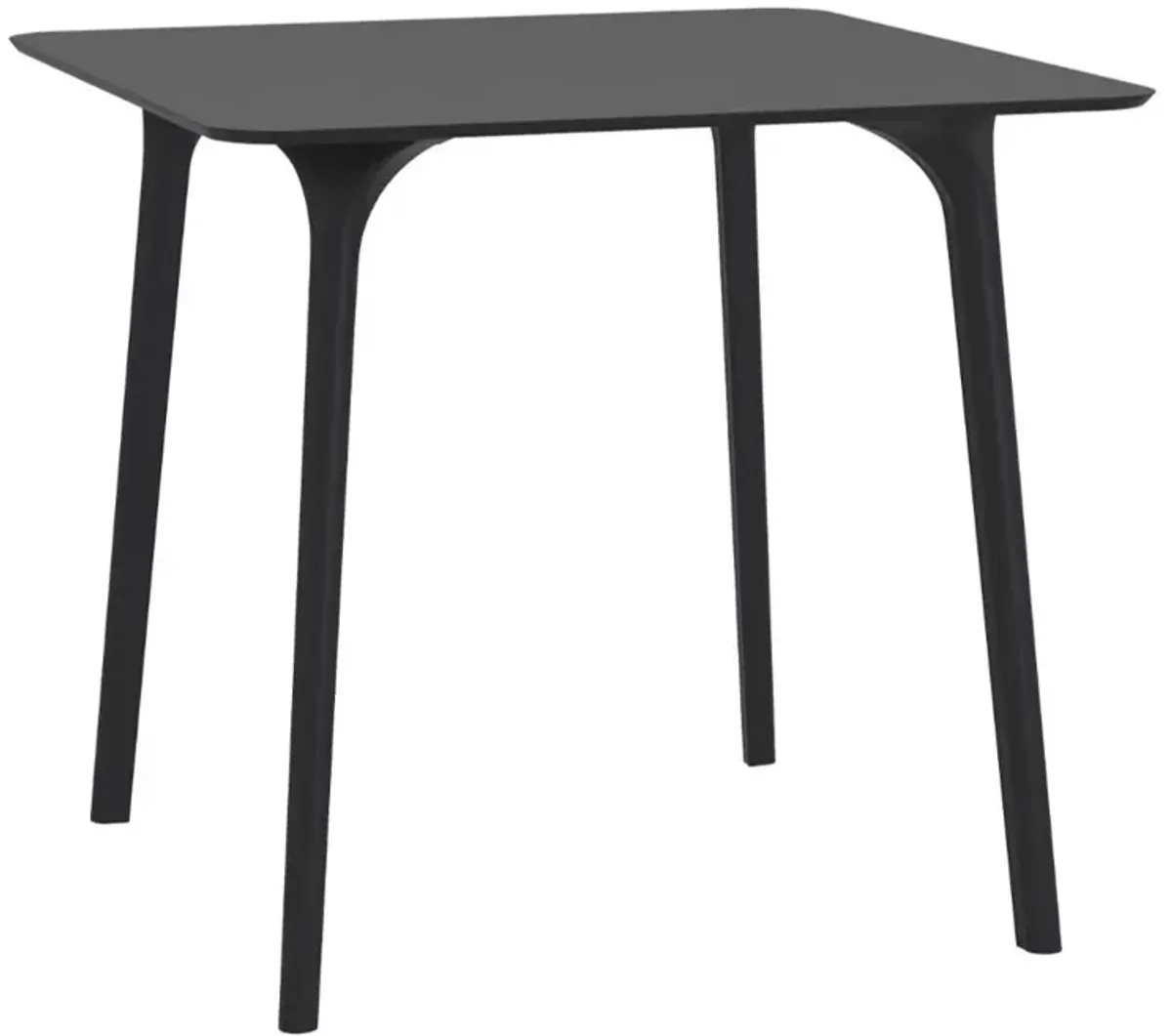 Compamia 31 Inch Maya Outdoor Square Dining Table Black