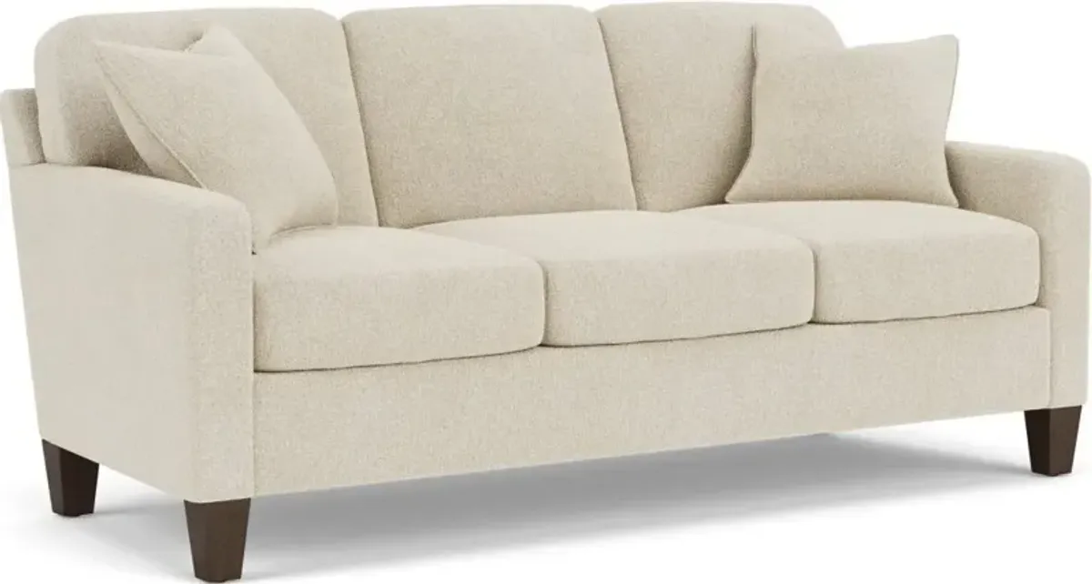 Flexsteel South Haven Contemporary White Shell Sofa