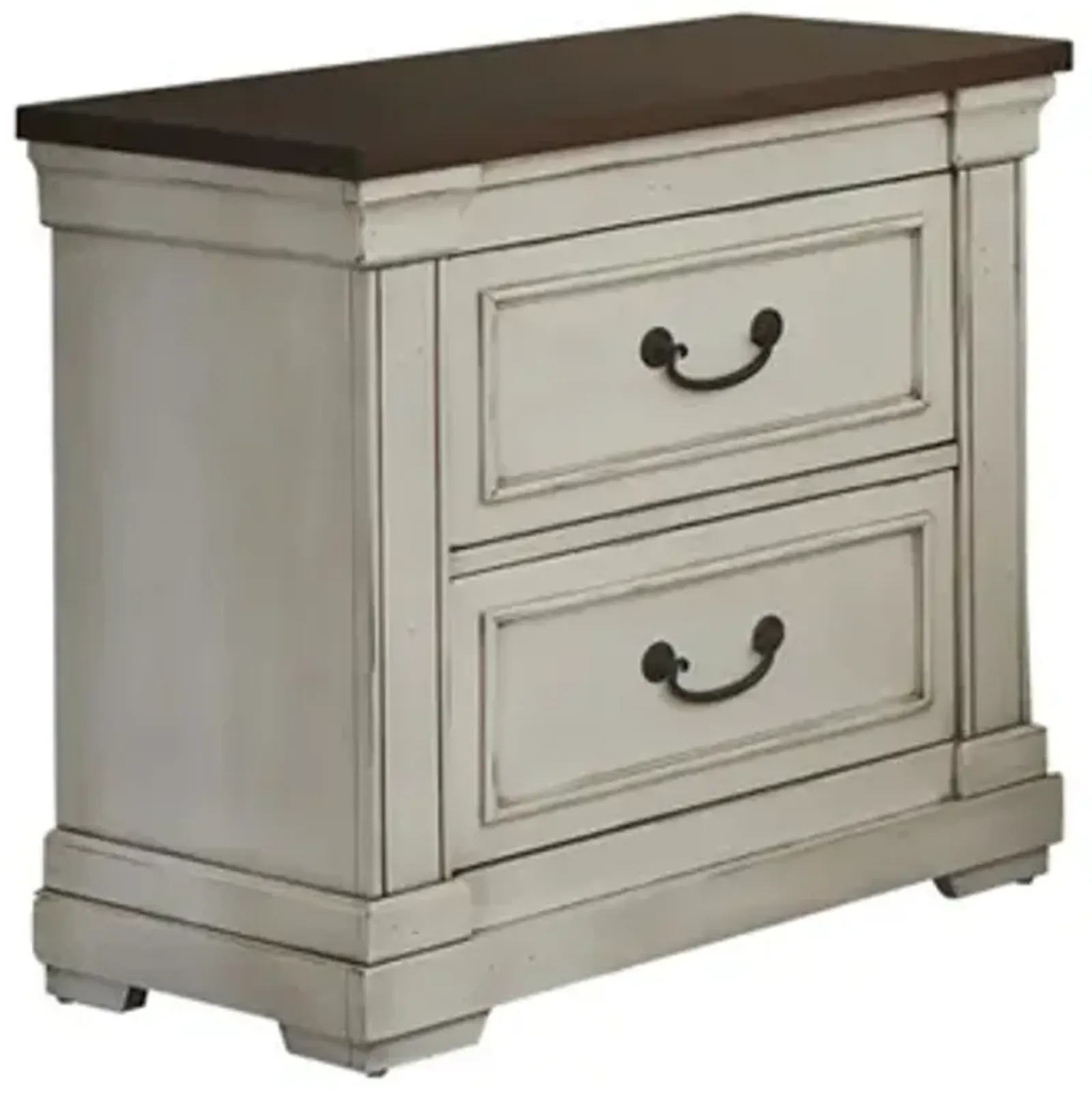 Coaster Hillcrest 2-Drawer Nightstand Distressed White