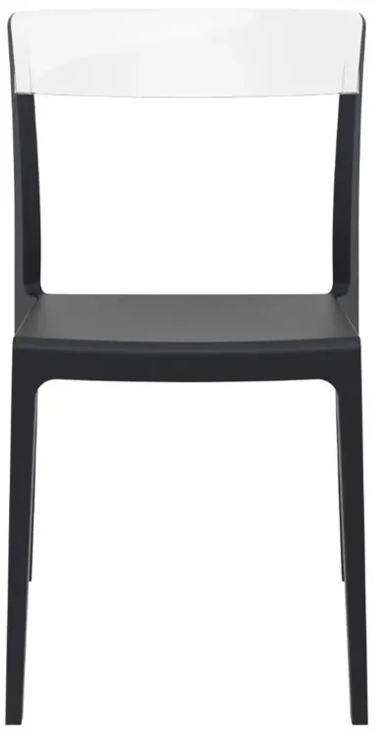 FLASH DINING CHAIR BLACK TRANSPARENT CLEAR