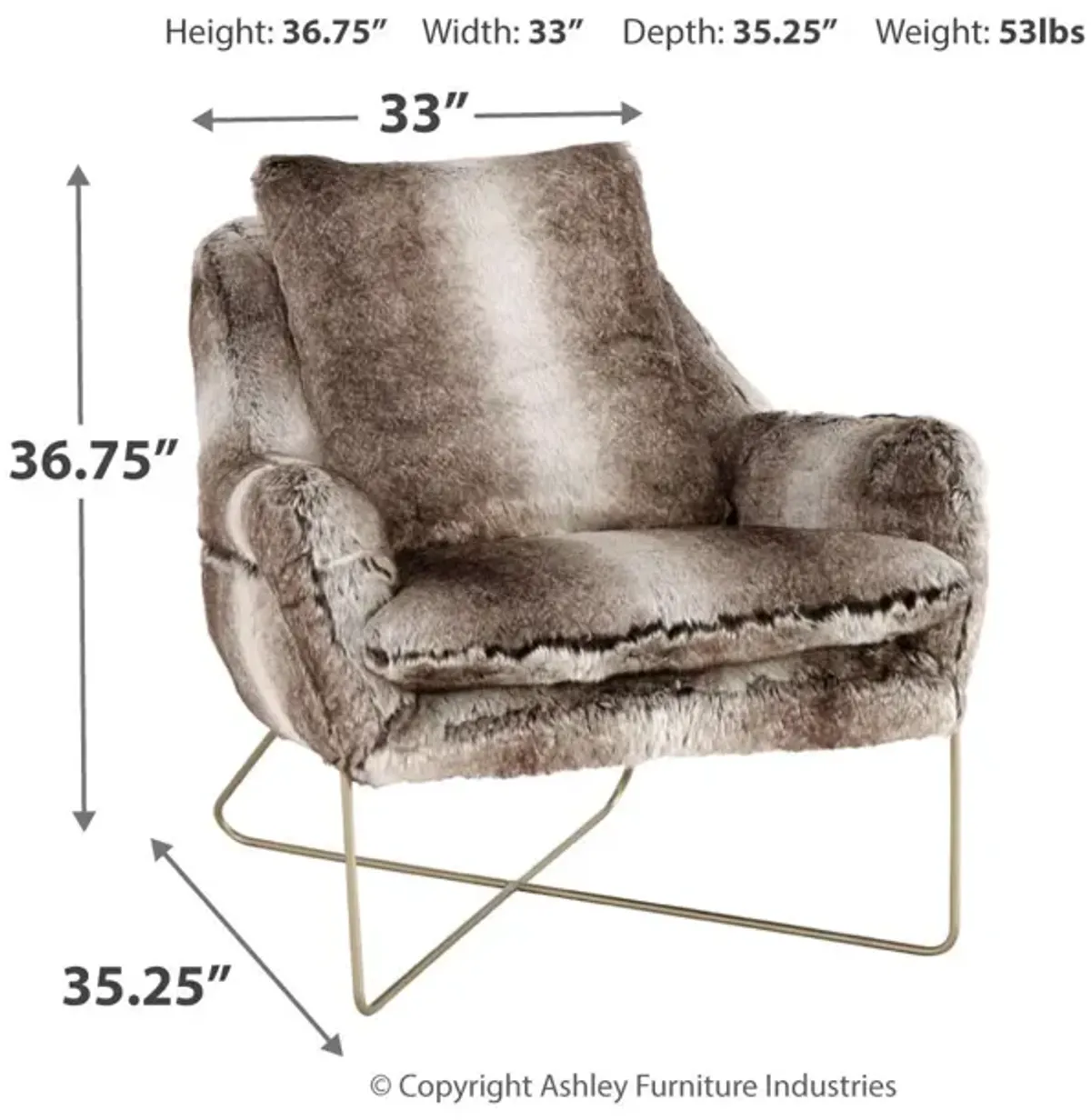 Wildau Gray Accent Armchair