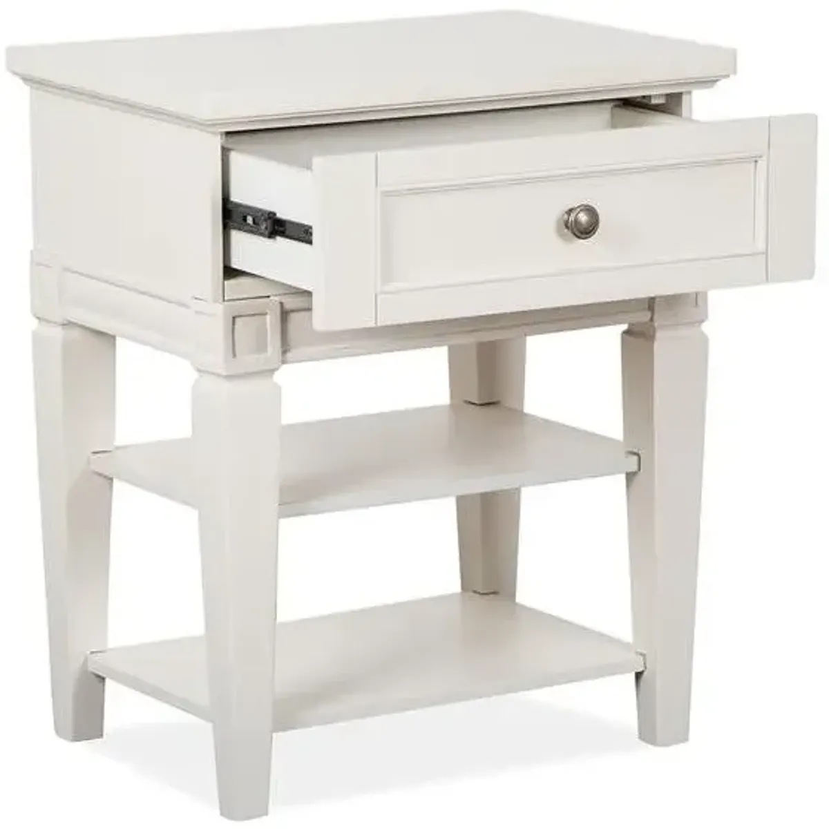 Magnussen Willowbrook Ivory Open Nightstand with No Touch Lighting Control