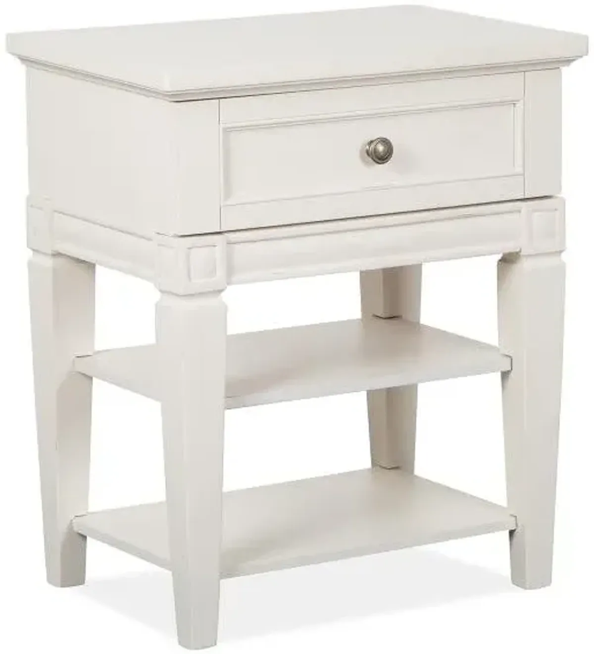 Magnussen Willowbrook Ivory Open Nightstand with No Touch Lighting Control