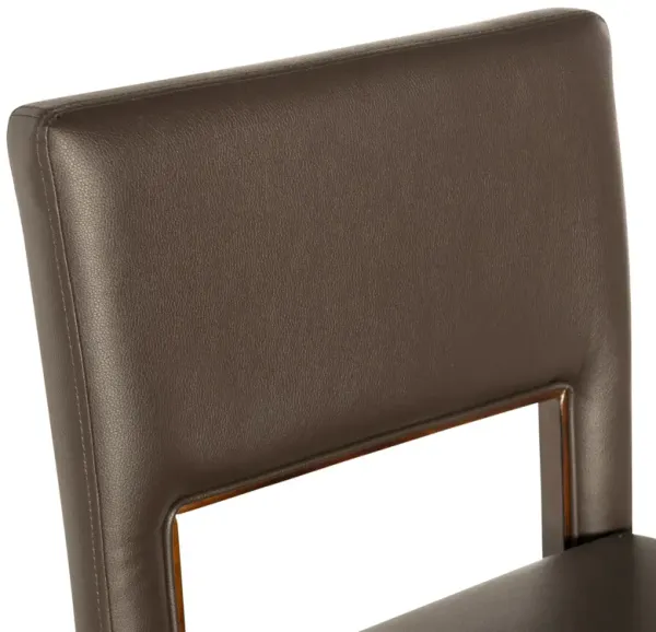 Linon 30 Inch Vega Bar Stool Brown