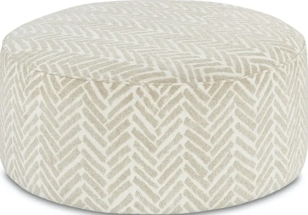 Fusion Vibrant Vision Oatmeal Passageway Vanilla Cocktail Ottoman