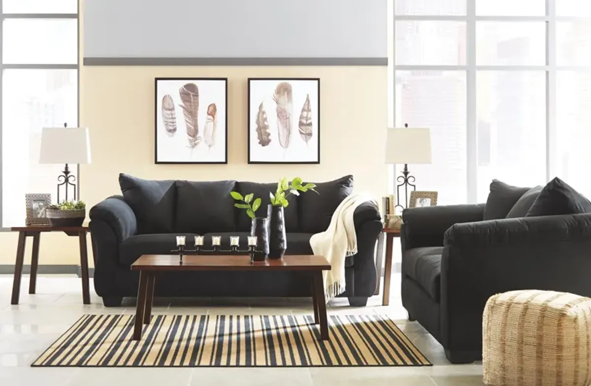 Ashley Darcy Black Loveseat