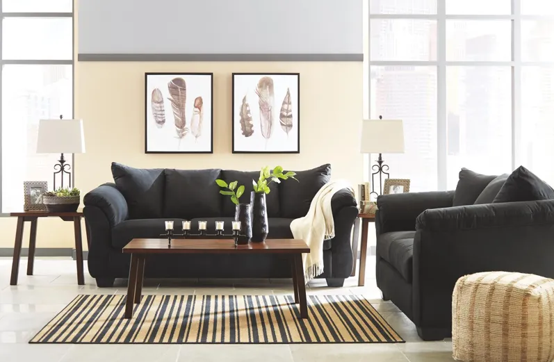 DARCY LOVESEAT BLACK SIGNATURE DESIGN