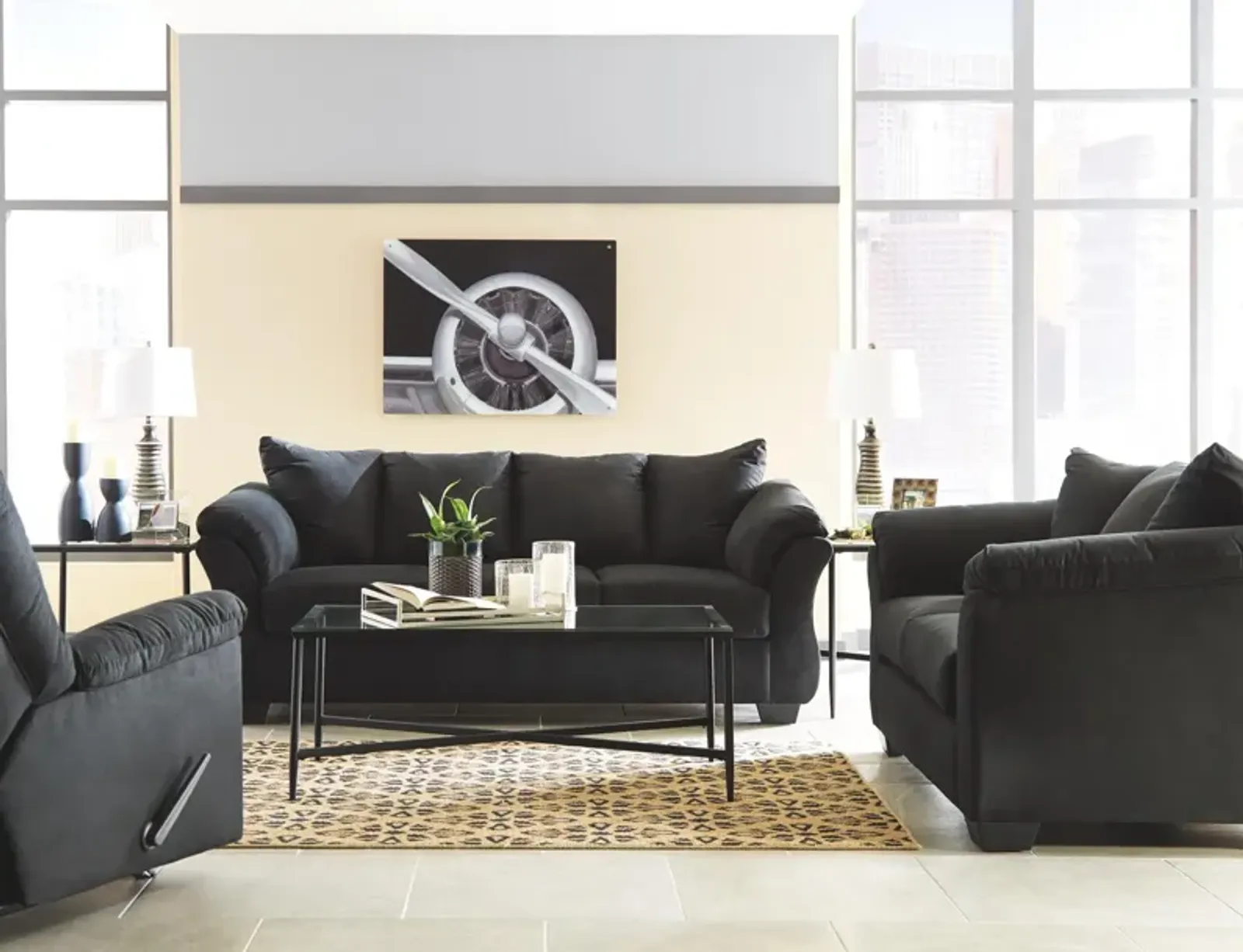 Ashley Darcy Black Loveseat