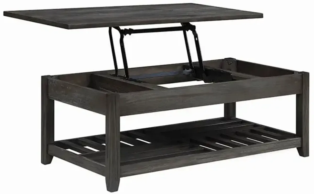 Coaster Cliffview Rectangular Wood Lift-Top Coffee Table Grey