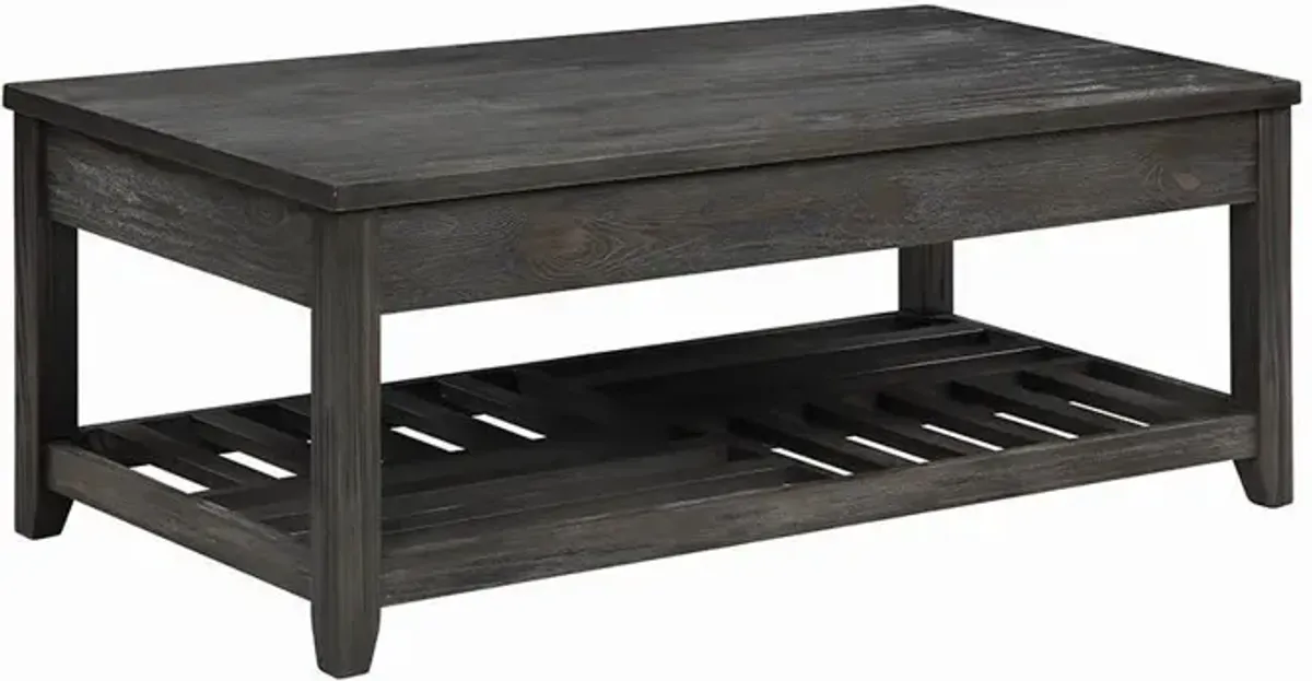 Coaster Cliffview Rectangular Wood Lift-Top Coffee Table Grey