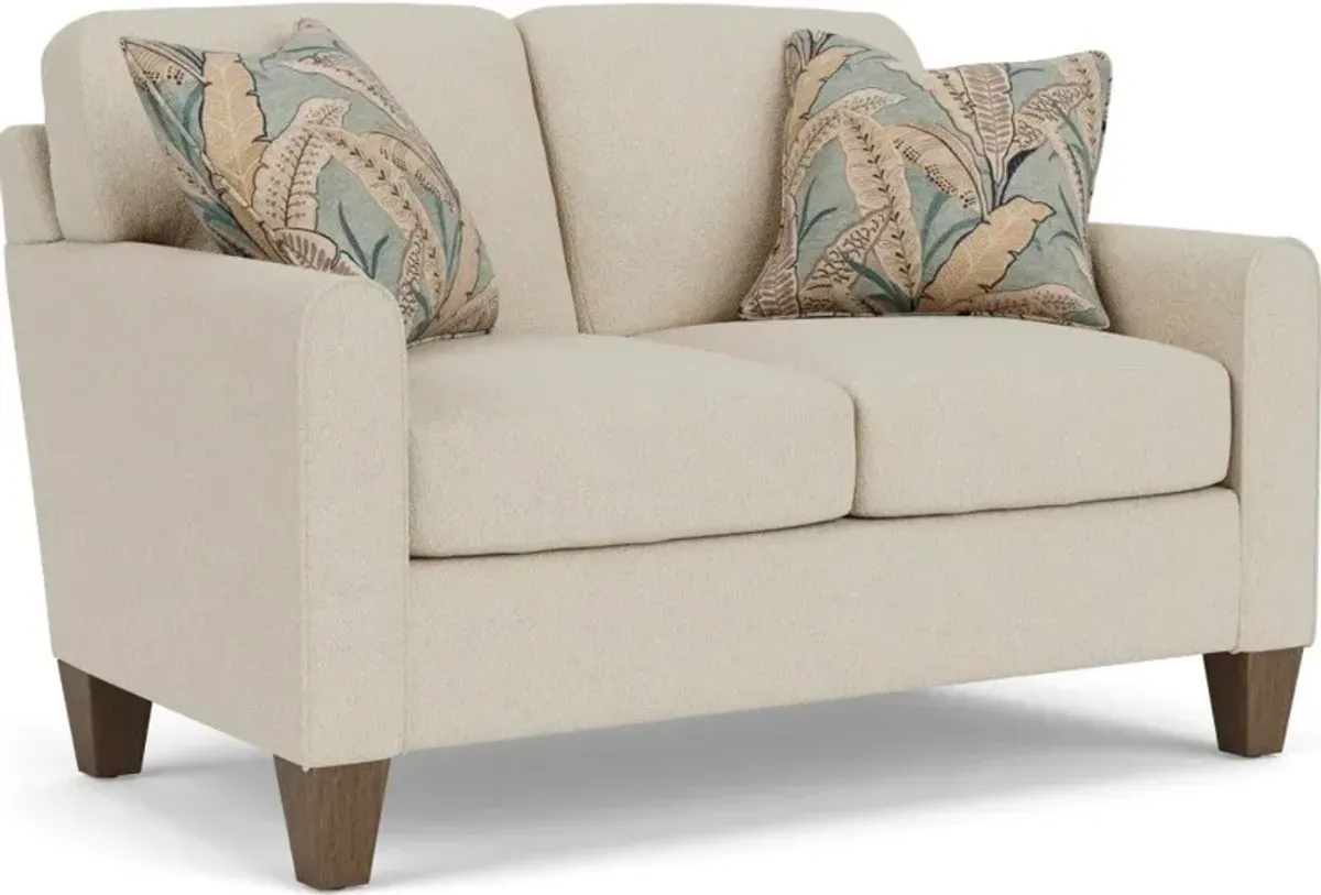 Flexsteel South Haven White Linen Loveseat