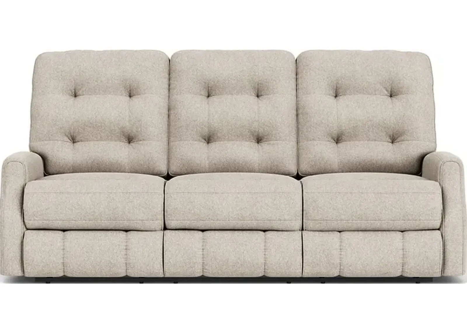 Flexsteel Devon White Shell Reclining Sofa