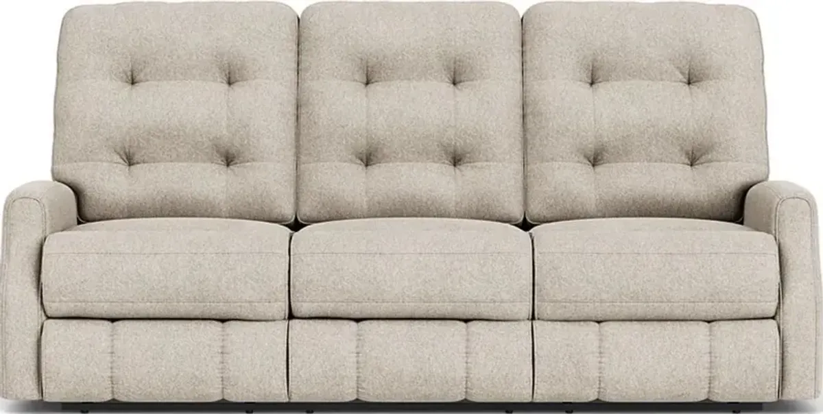 Flexsteel Devon White Shell Reclining Sofa