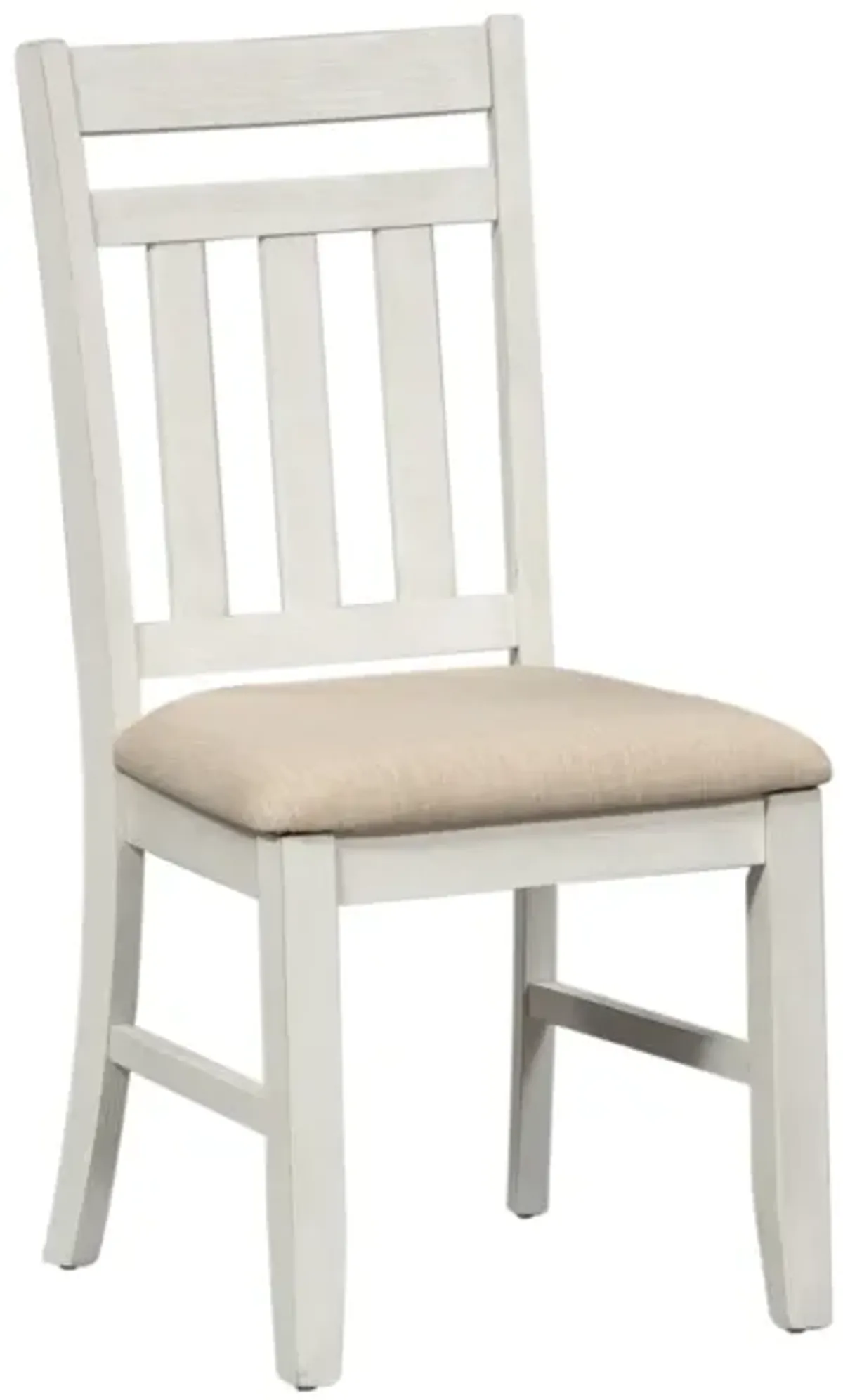 Liberty Furniture Summerville Soft White Wash Slat Back Side Chair