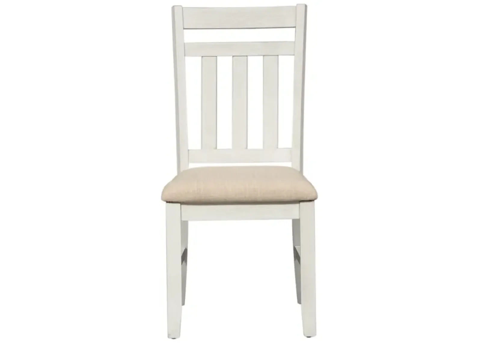 Liberty Furniture Summerville Soft White Wash Slat Back Side Chair