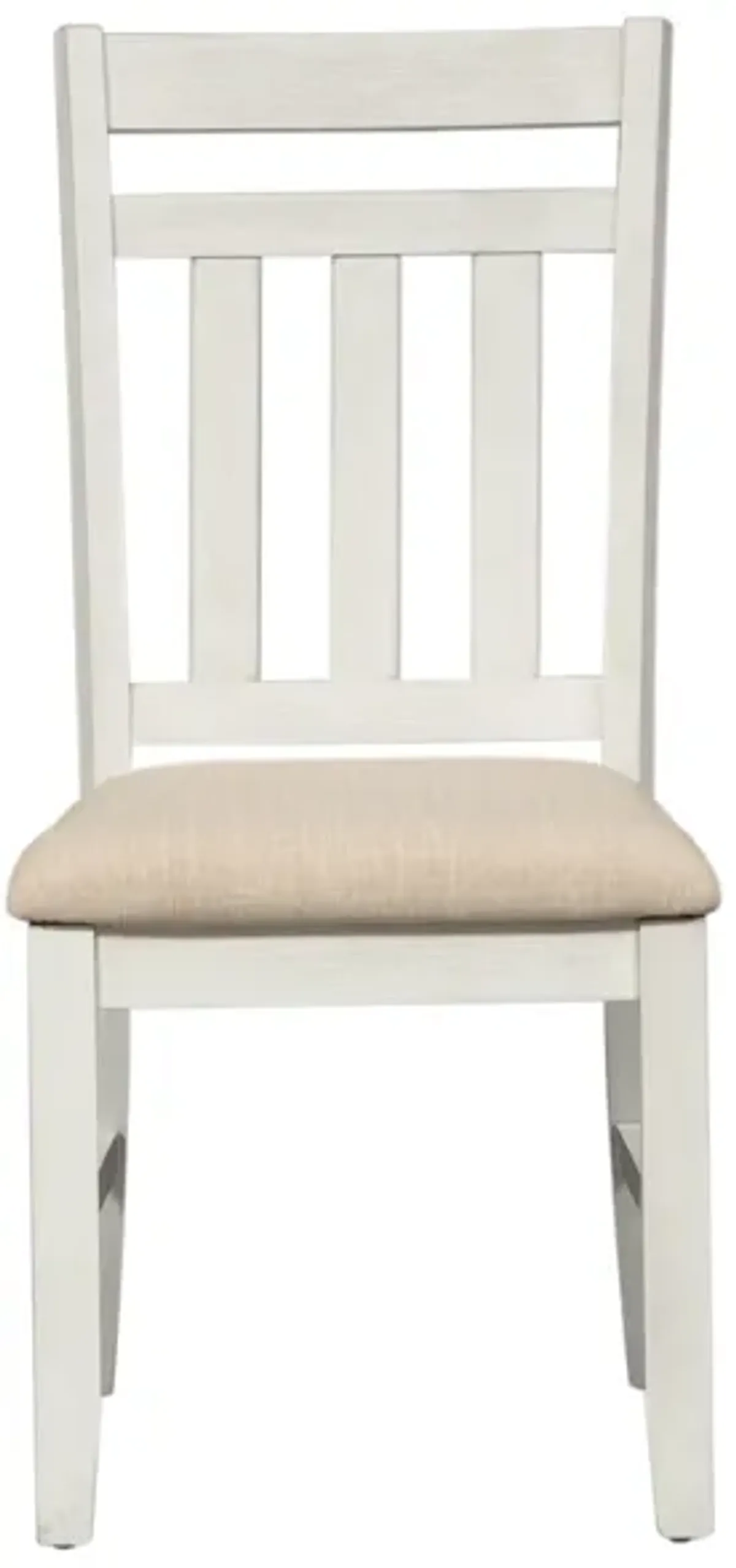 Liberty Furniture Summerville Soft White Wash Slat Back Side Chair