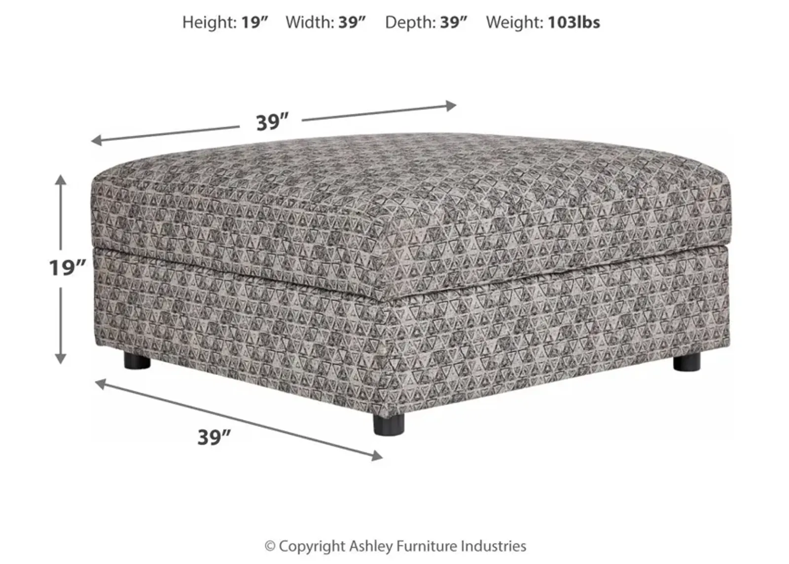 Ashley Kellway Bisque with Storage Ottoman