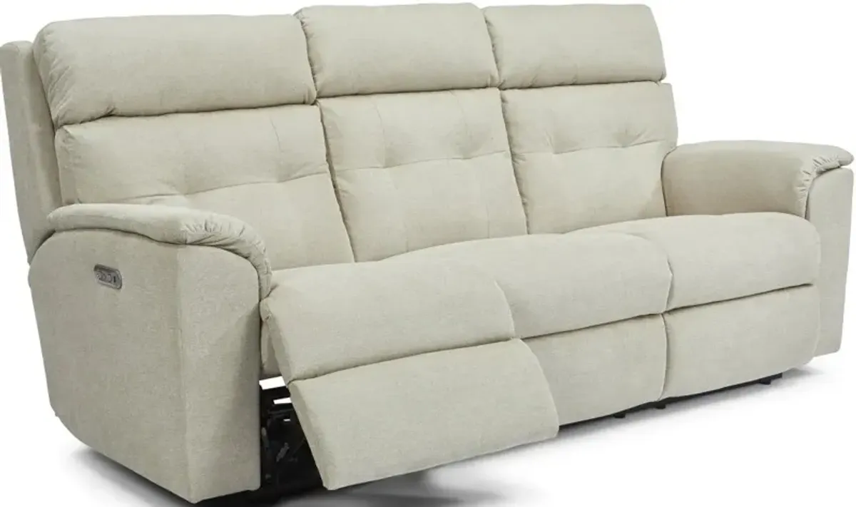 Flexsteel Mason Cashmere Power Reclining Sofa with Power Headrests