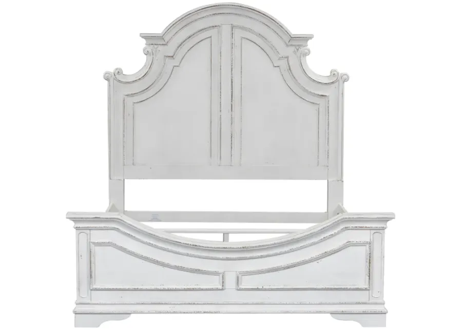 KING CALIFORNIA PANEL BED DRESSER & MIRROR - MAGNOLIA MANOR