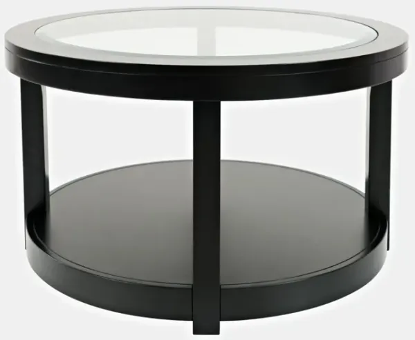 Jofran Urban Icon Round Cocktail Table Black