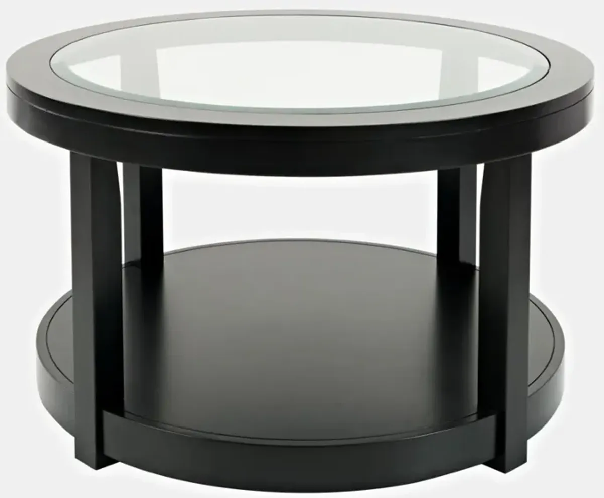 Jofran Urban Icon Round Cocktail Table Black