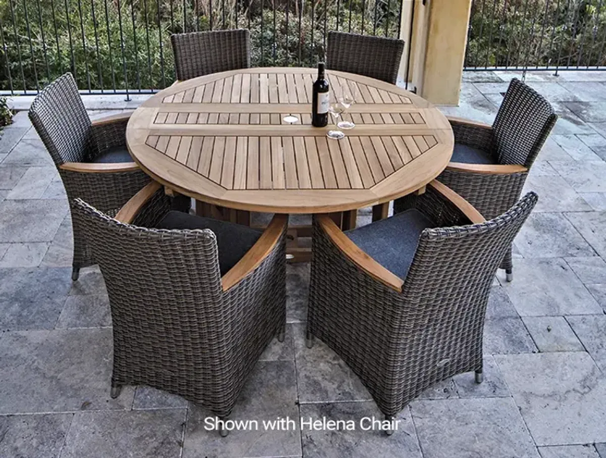 5 Foot Drop-Leaf Outdoor Round Dining Table