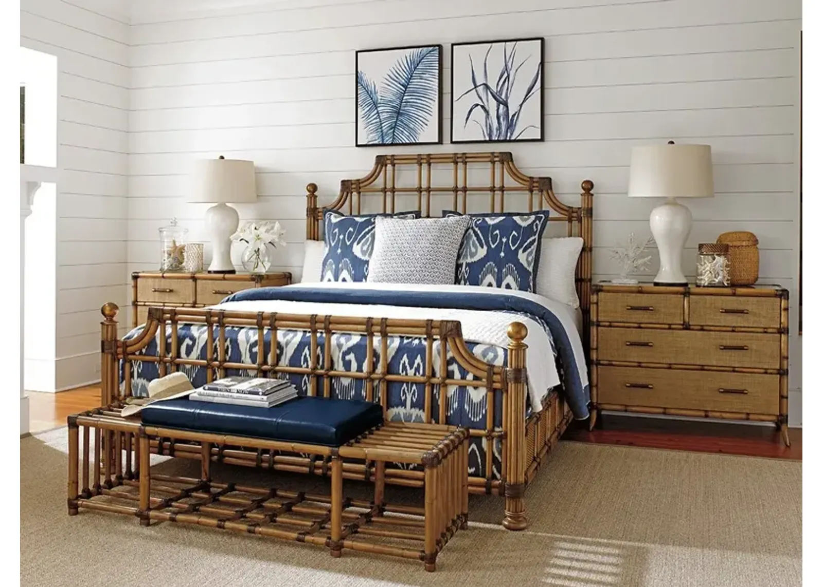 Tommy Bahama Home by Lexington Twin Palms St. Kitts Rattan Bed King