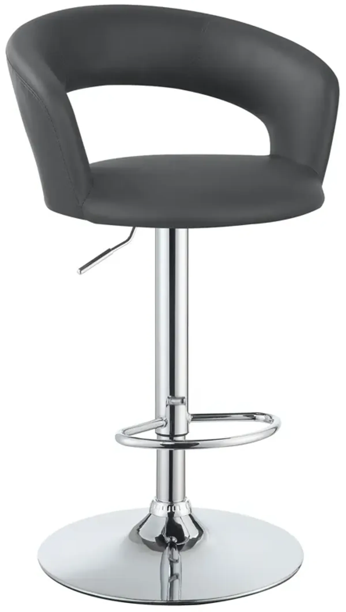 Coaster Barraza 29 Inch Adjustable Height Bar Stool Grey & Chrome