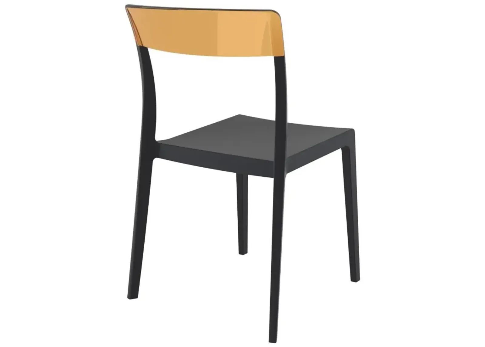 Compamia Flash Dining Chair Black Transparent Amber