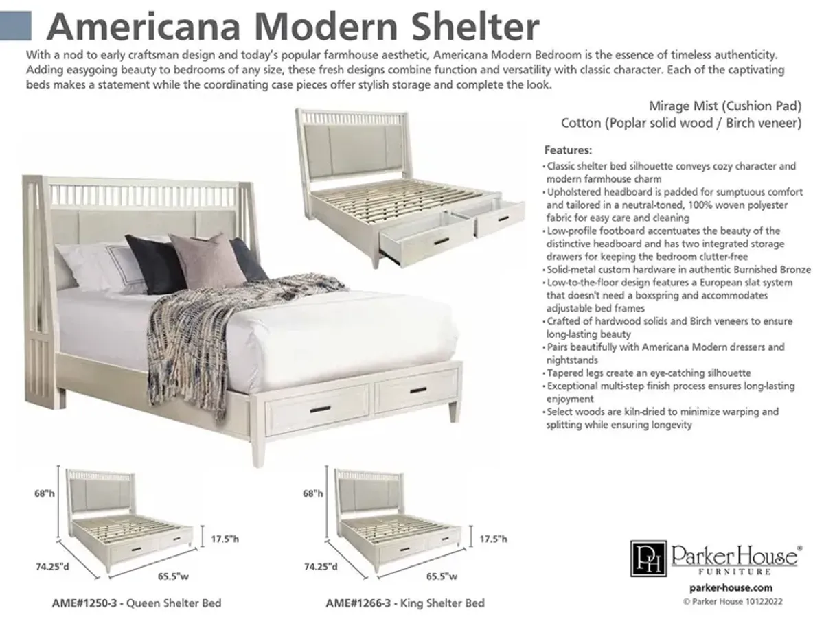 Parker House Americana Modern Cotton Shelter King Headboard