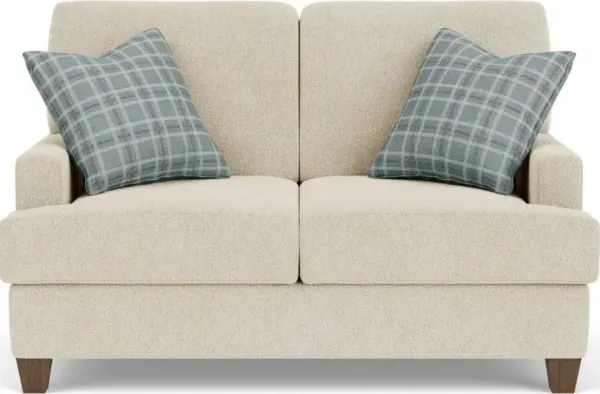 Flexsteel South Haven Contemporary White Shell Loveseat