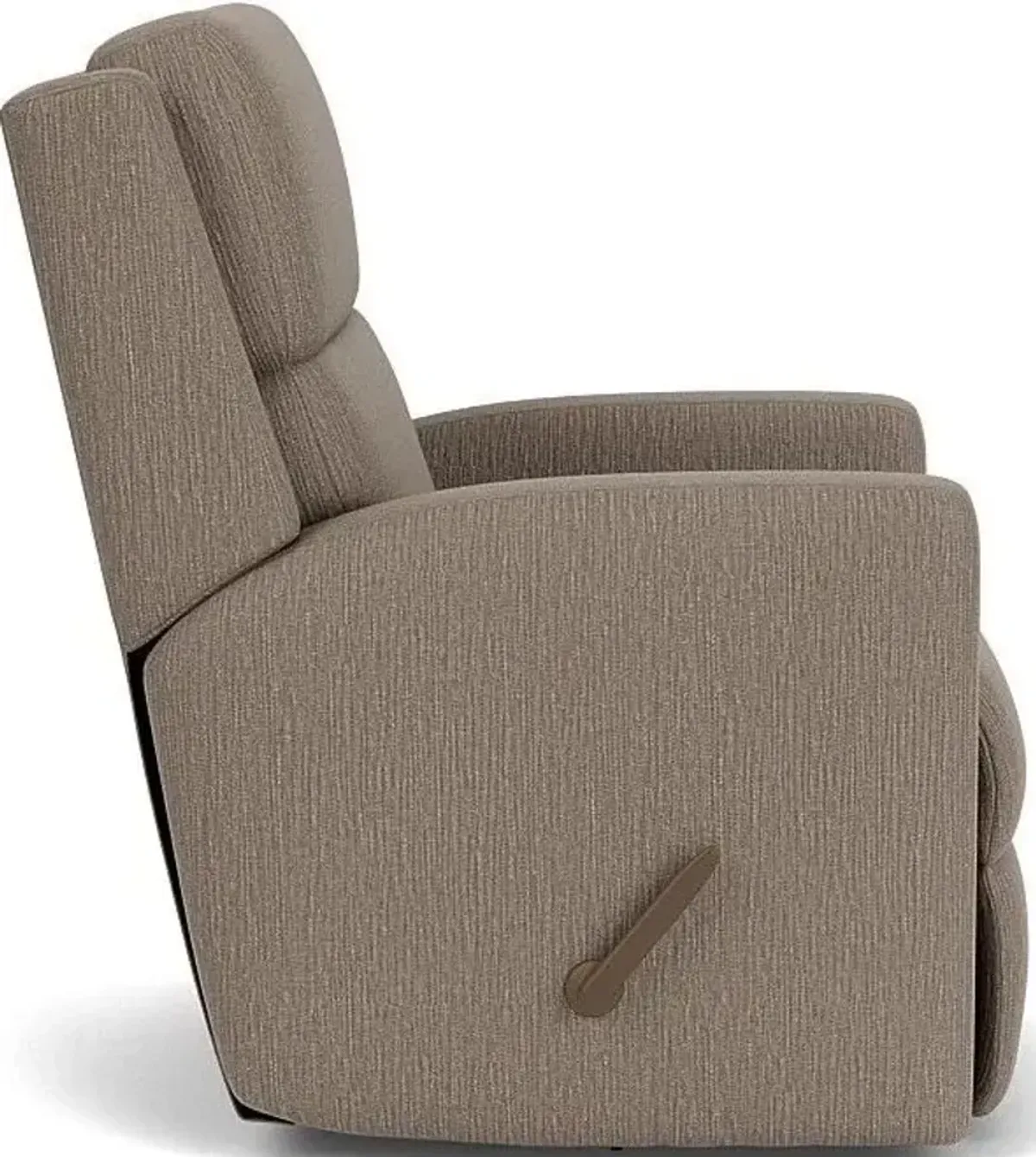 Flexsteel Chip Brown Pewter Swivel Gliding Manual Recliner