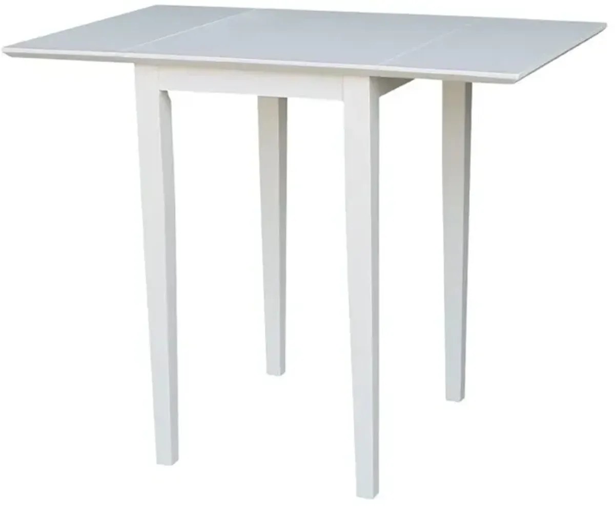 Dining Essentials Small Drop Leaf Leg Table in White