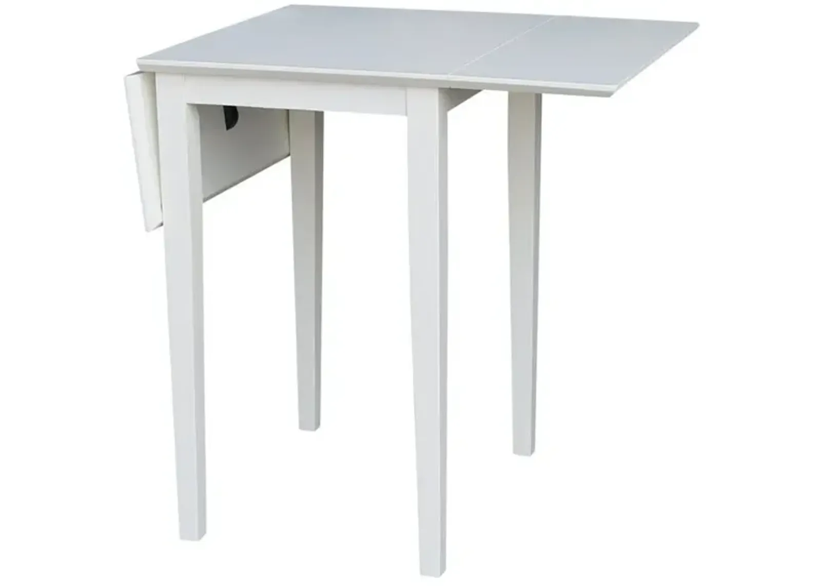 Dining Essentials Small Drop Leaf Leg Table in White