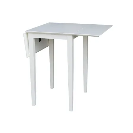 DINING ESSENTIALS SMALL DROP LEAF LEG TABLE IN WHITE