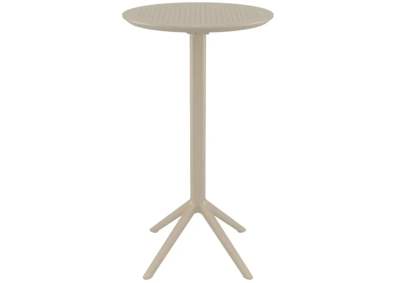 Compamia 24 Inch Outdoor Sky Round Folding Bar Table Taupe