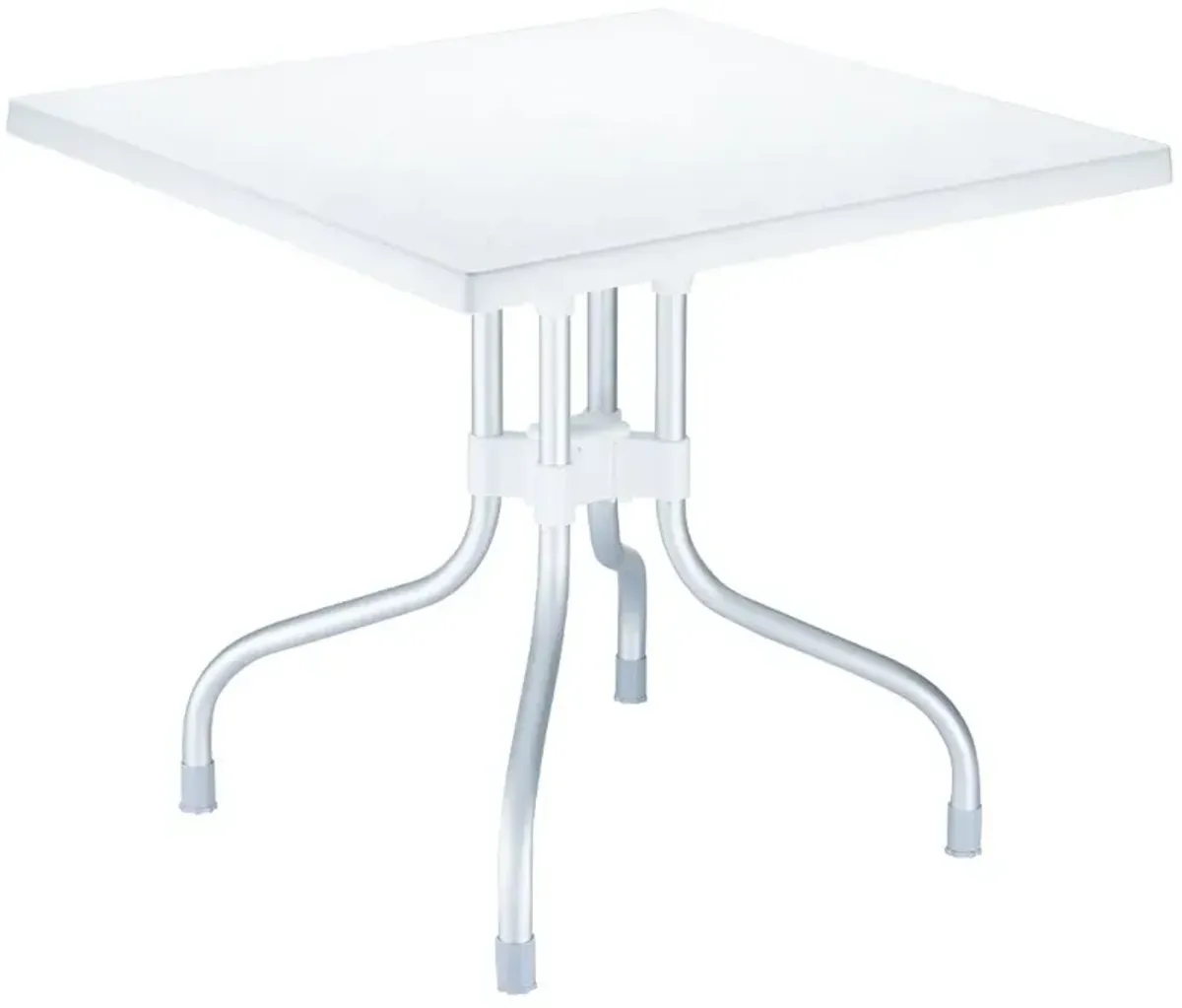 Compamia 31 Inch Forza Outdoor Square Folding Dining Table White