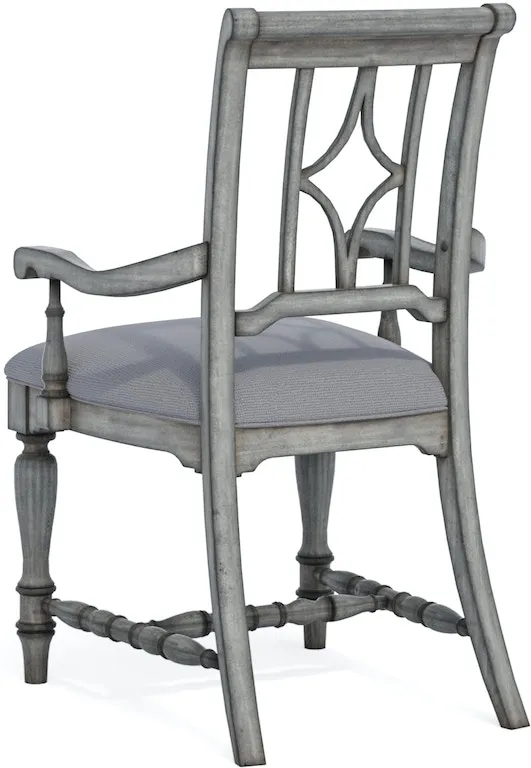 DINING ARM CHAIR W/ UPHOLSTERED SEAT - PLYMOUTH