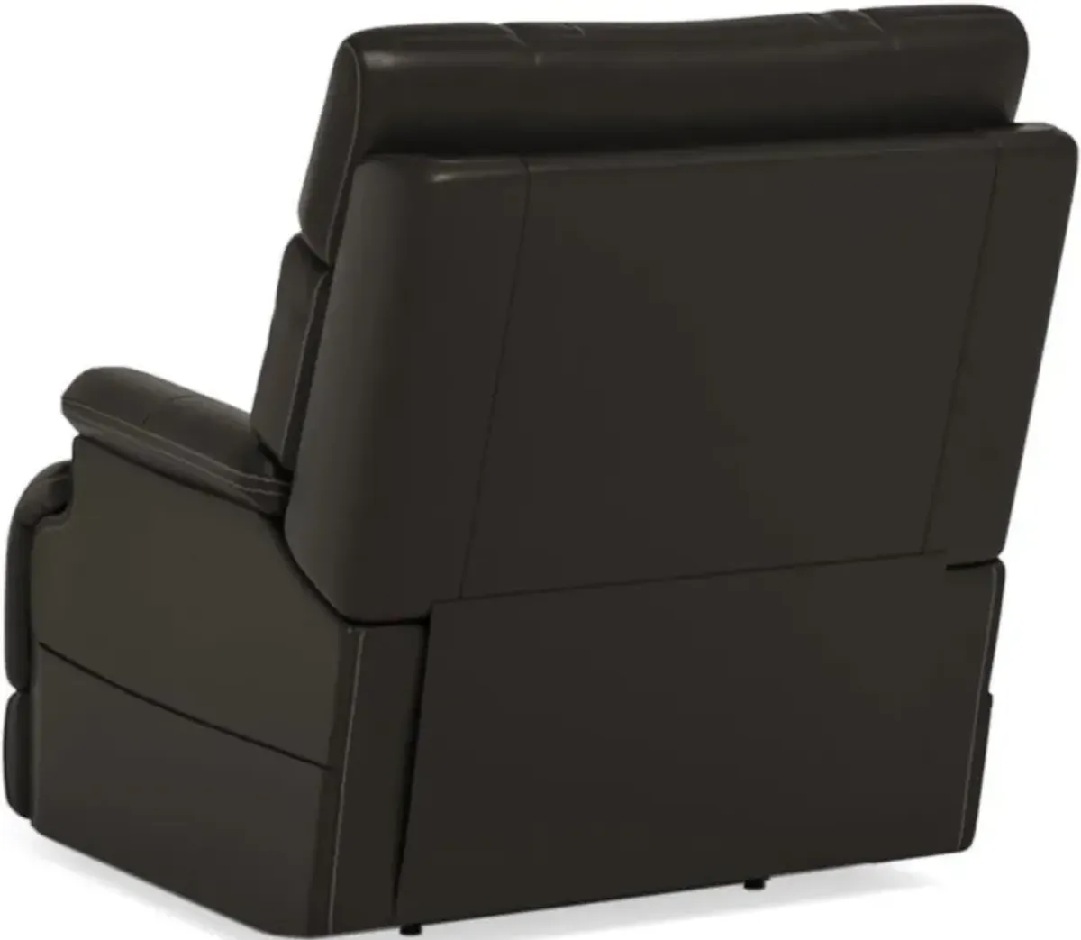 Flexsteel Clive Black Power Recliner with Power Headrest & Lumbar