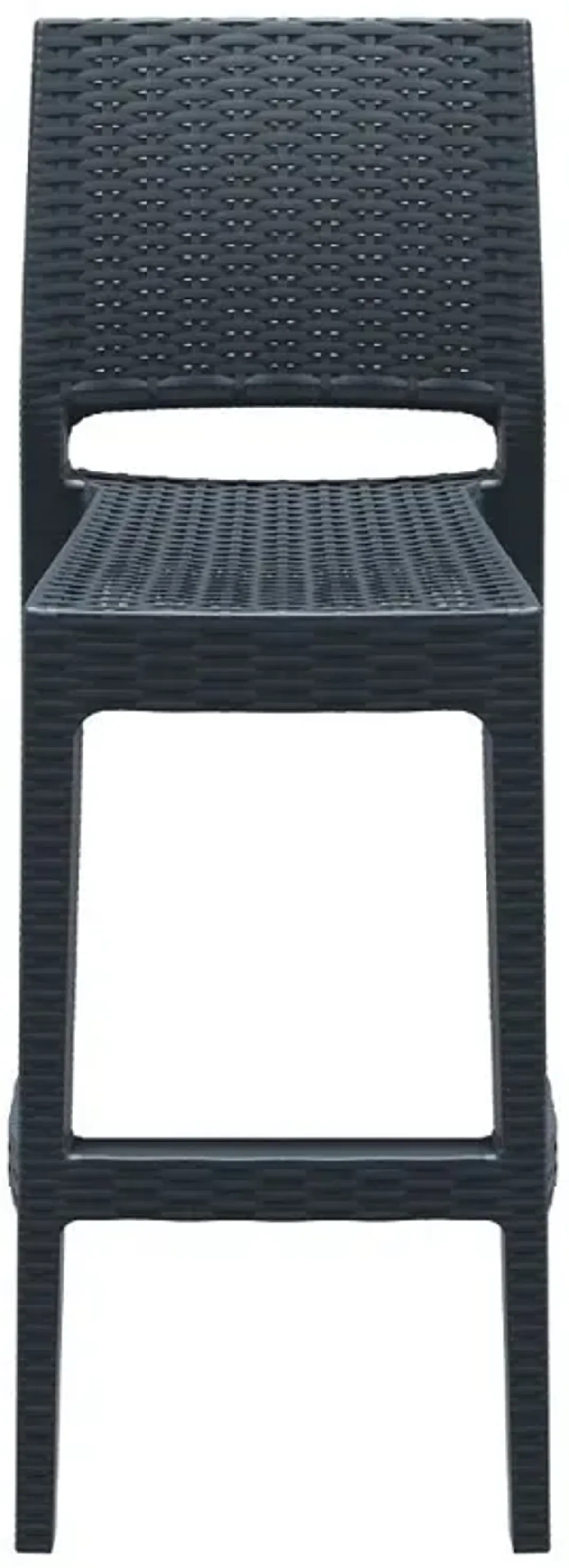 Compamia Jamaica Resin Wickerlook Bar Stool Dark Gray