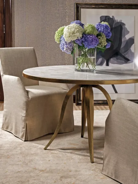 CRYSTAL STONE ROUND DINING TABLE SIGNATURE DESIGNS