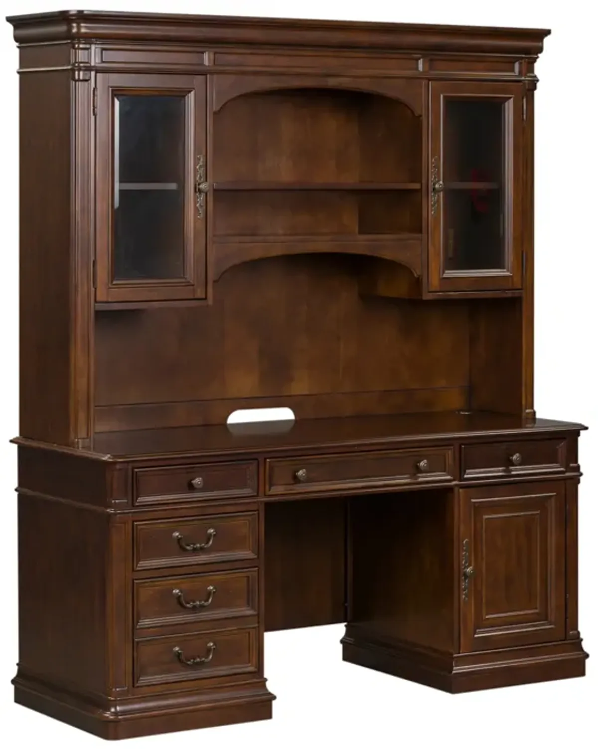 Liberty Furniture Brayton Manor 5-Piece Cognac Executive Desk Set