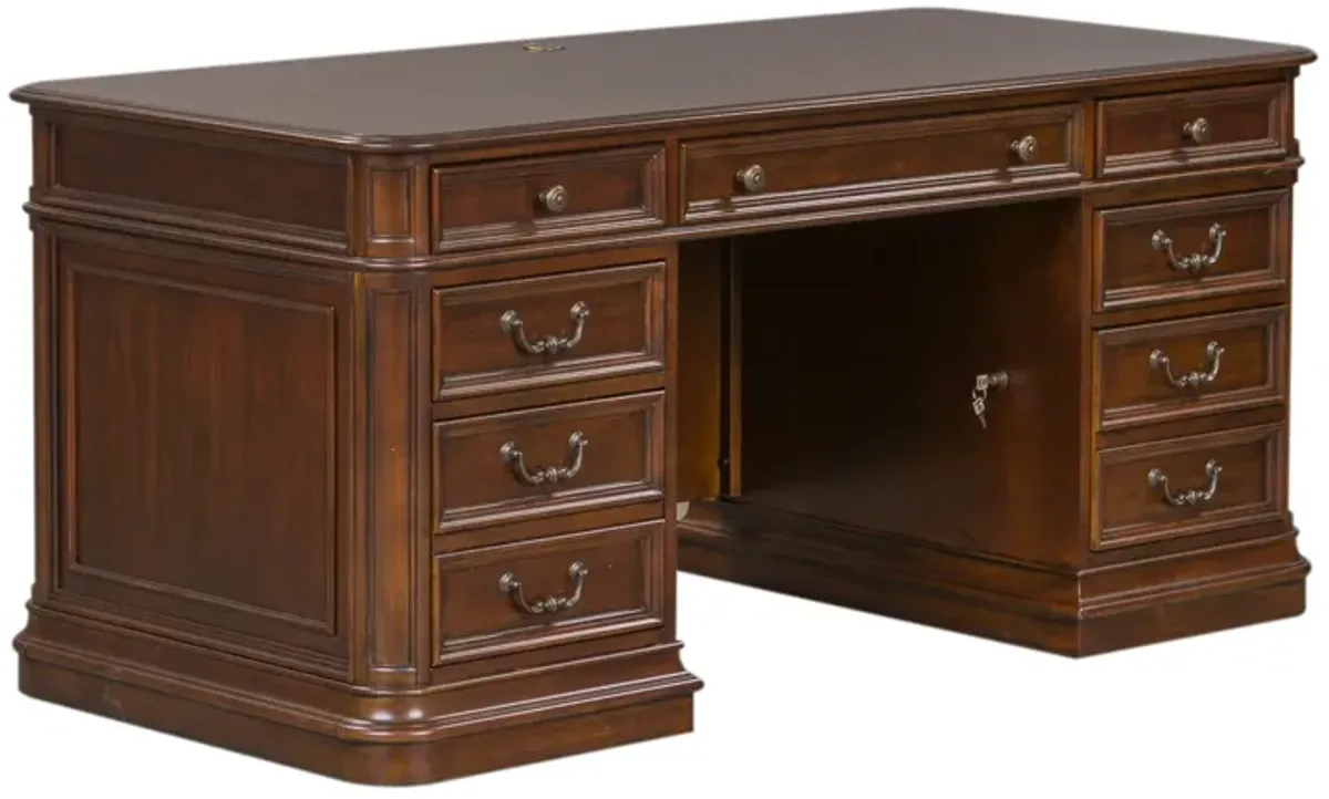 Liberty Furniture Brayton Manor 5-Piece Cognac Executive Desk Set