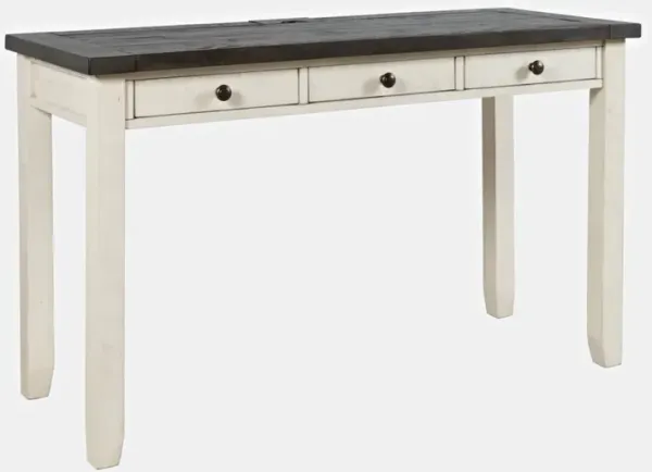 Jofran Madison County Power Writing Desk Vintage White